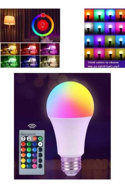 Generic LED RGB Bulb with Remote Control: Colorful, Versatile, and Energy-Eff...