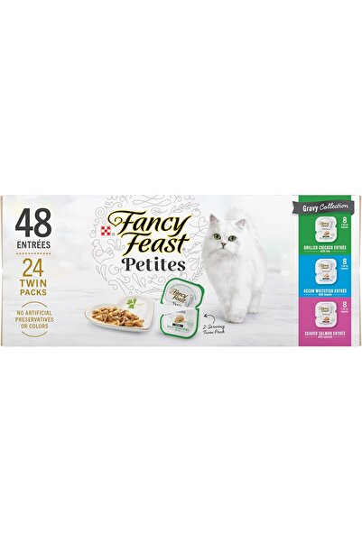 Fancy Feast مجموعة مرق طعام القطط الرطب من بورينا جورميه