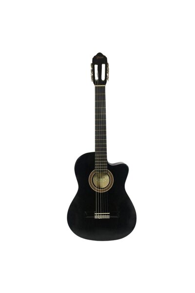 VALENCIA VC104TCVTBK Elektro Klasik Gitar 4/4 (Siyah) | Ekolayzırlı - Sap Çel...