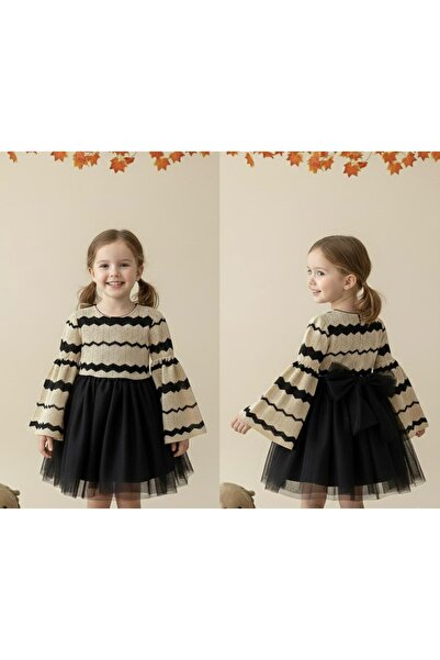 lavenirkids Kız Çocuk Elbise Triko Tütü Etekli