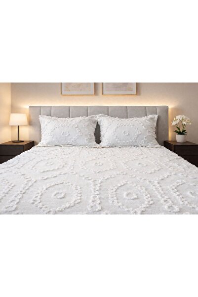 Bizdenuygunuyok Double Cotton Bedspread Set Soft Texture 280X260