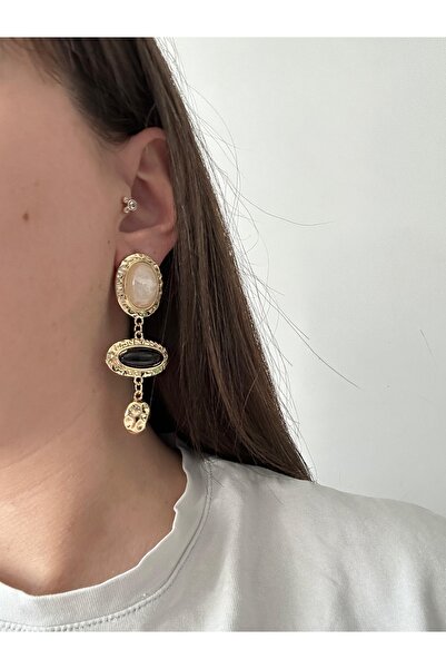 Charmist أقراط كريمية من الفولاذ المقاوم للصدأ على شكل حرف Zr