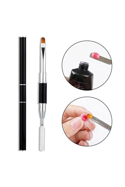 Pink Nails Polygel Oval Brush with Spatula