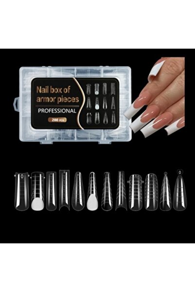 Pink Nails Tipsuri Full Cover Set 288 tipsuri Dual Smart Forms Full Cover Mix