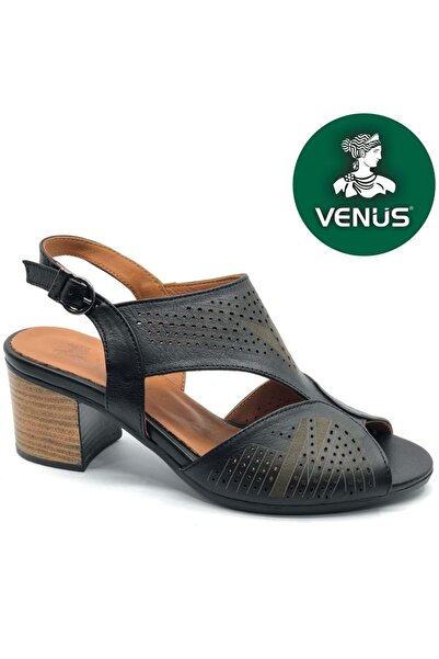 Venüs صندل نسائي من الجلد الطبيعي مريح لتقويم العظام من ليمباتي باللون الأسود