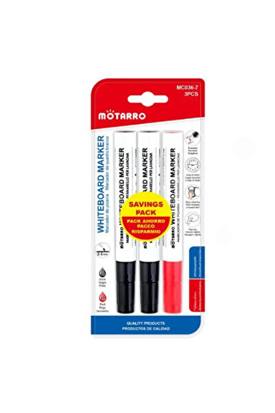 MOTARRO Dry-Erase White Board Markers MC036-7, Non-Toxic Pens for Classroom, ...
