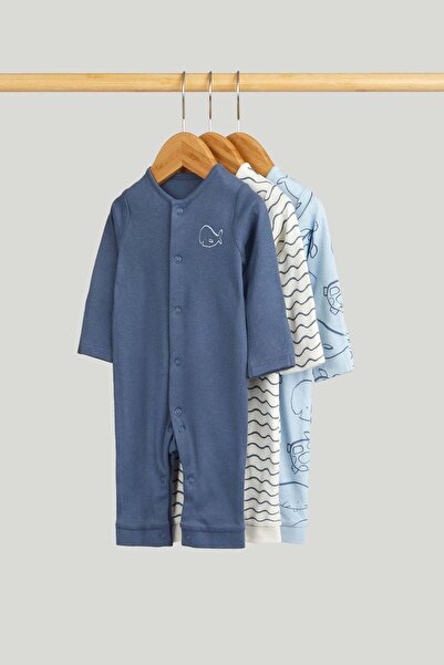 MOTHERCARE 3 Pack My First Footless Sleepsuits