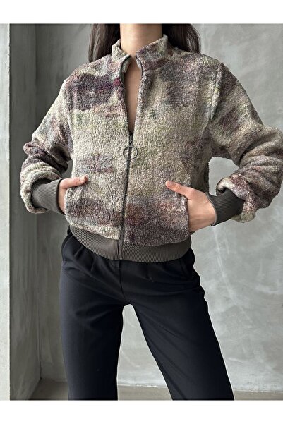 H1 Style Patterned Plush Wholesale Coat - Camouflage | |   F1129