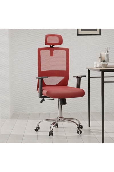 Mahmayi كرسي مكتب شبكي متوسط الارتفاع TJ HY-902 مع دعم للفقرات القطنية ومسند ...