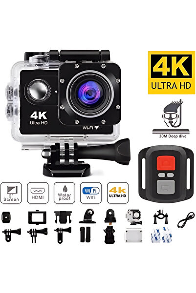 TEG Elektronik 4K Ultra HD Kumandalı Sports Kamera Suya Dayanıklı 1080p