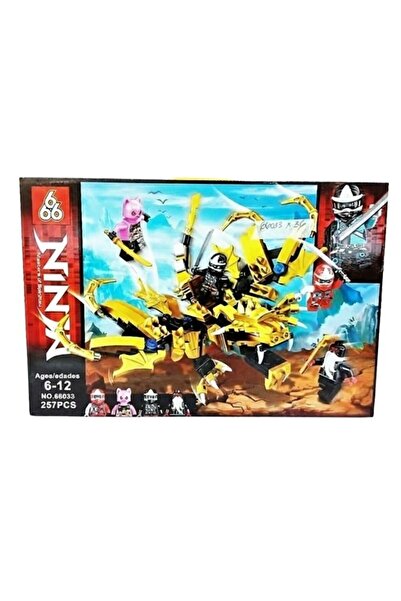 Premium مجموعة مكعبات بناء محارب التنين النينجا - تصميم تنين مفصلي، موضوع معر...