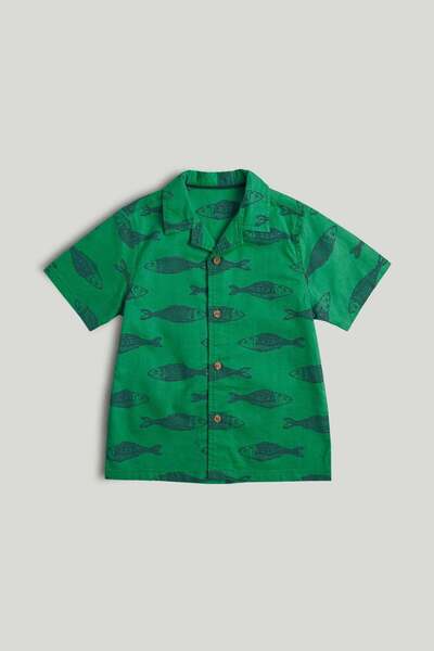 MOTHERCARE Green Fish Shirt