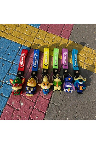 ÇERÇİ MELEK Zootopia Character Keychain and Bag Ornament – Set of 6