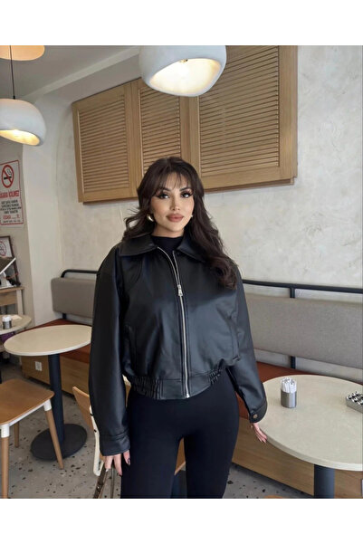 Hollyhocks Lined Short Leather Jacket