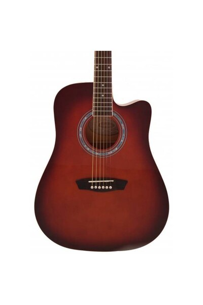 Washburn WA90CRDB Akustik Gitar - Kırmızı (Başlangıç/Orta - Dreadnought) | Pa...