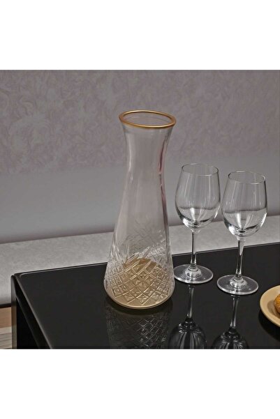 Paşabahçe Timeless Kapaksız Yaldızlı Karaf Şişe Sürahi 940 Cc Gld01