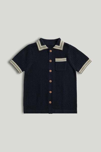 MOTHERCARE Navy Knitted Shirt