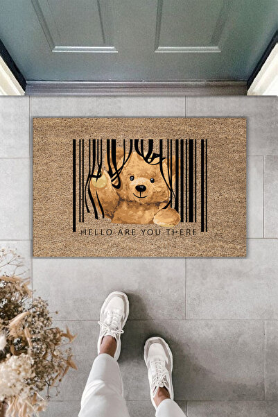 Rugmood Covoraș modern cu imprimare digitală - Covoraș cu cod de bare Teddy B...