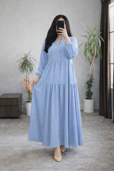 PREMİER VİE Hijab Viscose Dress – Simple Color, Comfortable Fit, Daily Use