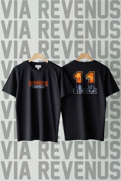 Vordevia Stranger Things 11 cu imprimeu guler rotund Wide Fit Unisex tricou