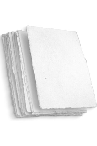 WANDERINGS ورق أبيض فارغ مصنوع يدويًا - 50 ورقة، ورق ألوان مائية/وسائط مختلطة