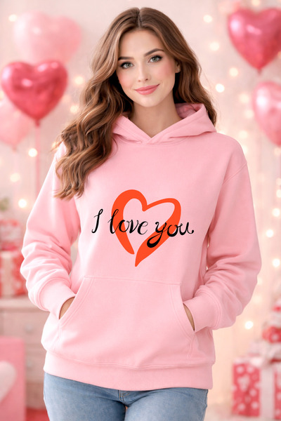 stil x Special for Valentine's Day, Sweatshirt with Hooded Names, Valentine's...