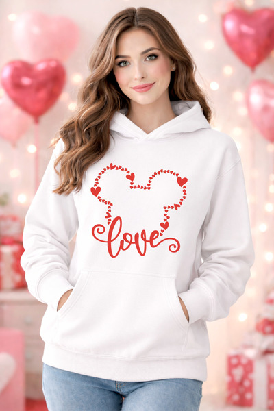 stil x Special for Valentine's Day, Sweatshirt with Hooded Names, Valentine's...