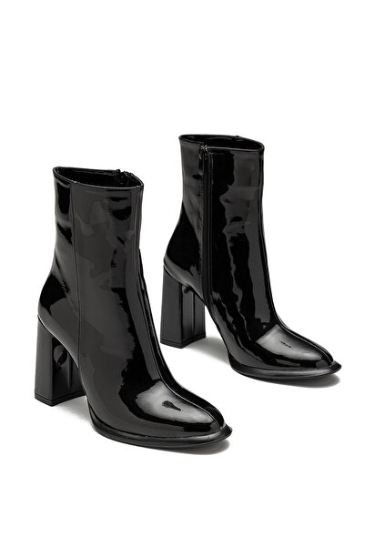 Dedos Women's High Heeled Zipper Detailed Non-Slip Sole Boots 1505