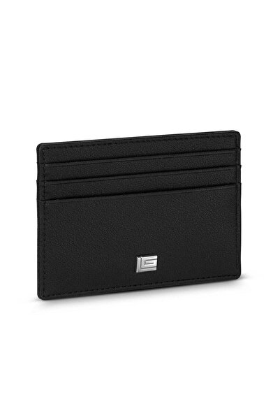 Guy Laroche Gabriel Black Leather Card Holder for Men