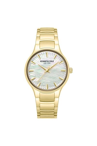 Kenneth Cole New York Monroe White Mother-of-pearl Dial Stainless Steel Brace...