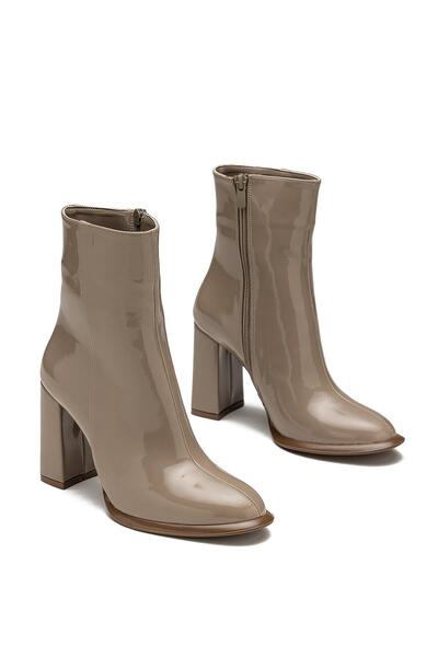 Dedos Women's High Heeled Zipper Detailed Non-Slip Sole Boots 1505