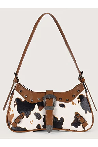 Modalula İnek Desenli Kovboy Çanta
