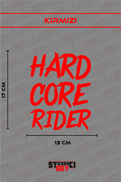 STİCKERCI BEY Hard Core Rider Written Motorcycle Laptop Helmet Car Sticker De...