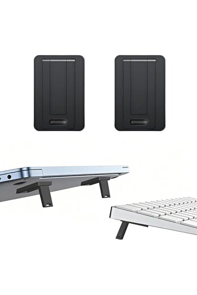 The Bros Portable Invisible Laptop Riser Stand, Mini Self-Adhesive ABS Foldin...