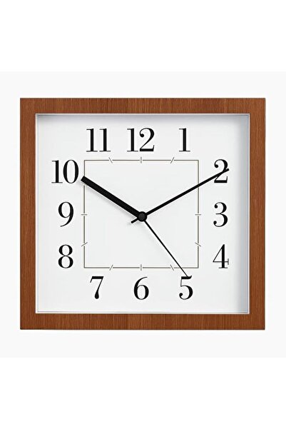 fitto Rectangular Wall Clock with Wooden Frame