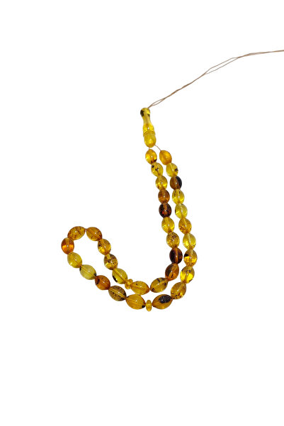 Hasyılmaz سبحة من حجر الكهرمان الطبيعي 33 حبة 14.55 جرام