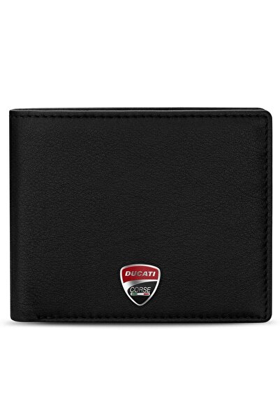 Ducati Corse Lucca Black Genuine Leather Wallet For Men