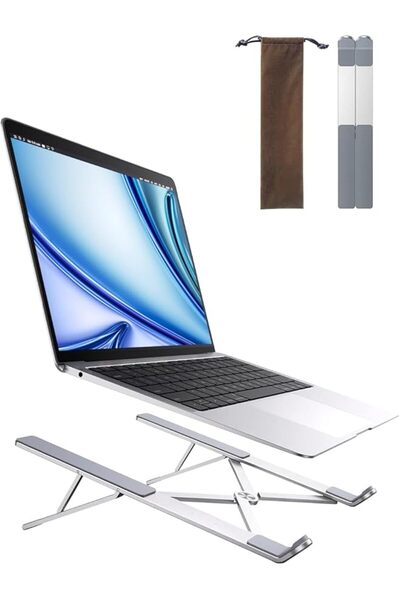 The Bros Adjustable Laptop Stand – Sleek, foldable aluminum stand for desks. ...