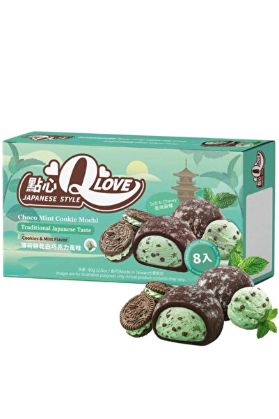 QBrand QLove Choco Mint Cookie Premium Mini Mochi TWN 80g
