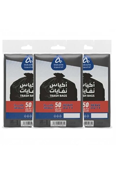 FO أكياس نفايات عالية السماكة من ألفا السعودية - 50 جالون × 3 عبوات