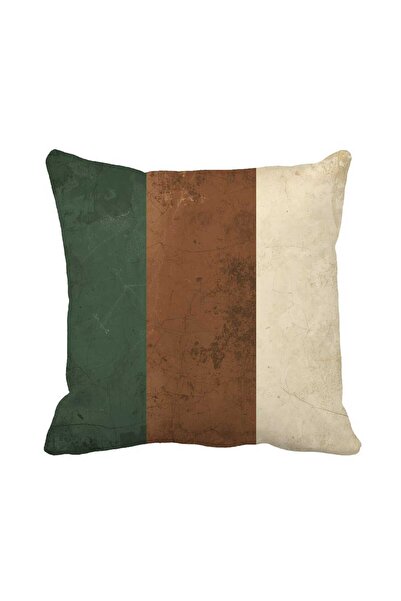 Queen Jera Vintage Striped Decorative Throw Pillow Cover |   Green Coffee Bei...