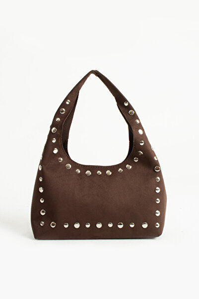 Night Solie Model Suede Women's Hand and Shoulder Bag