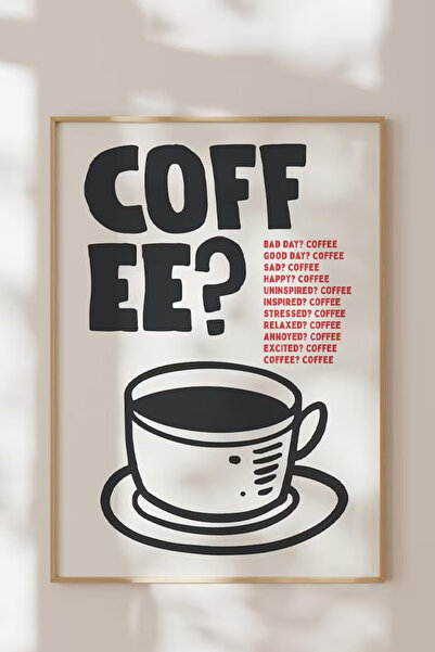 Taranist Kağıt Poster - Slow Coffee Club - Minimalist Kahve Posteri