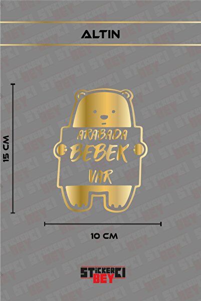STİCKERCI BEY ملصق سيارة بتصميم خوذة دراجة نارية مع عبارة 'هناك طفل في السيار...