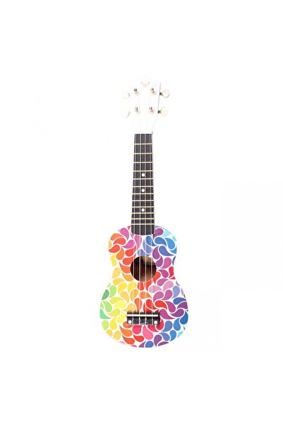 Angel AUK21-MCPT Soprano Ukulele | Renkli Motifler Çocuklar İçin İlgi Çekici