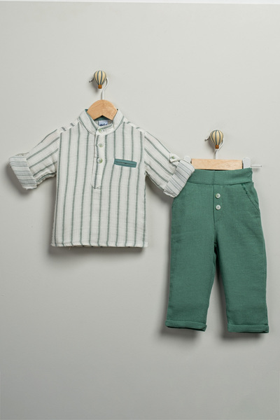 Minitrio 2-Piece Patterned Shirt and Pants Set for Baby Boys & Children