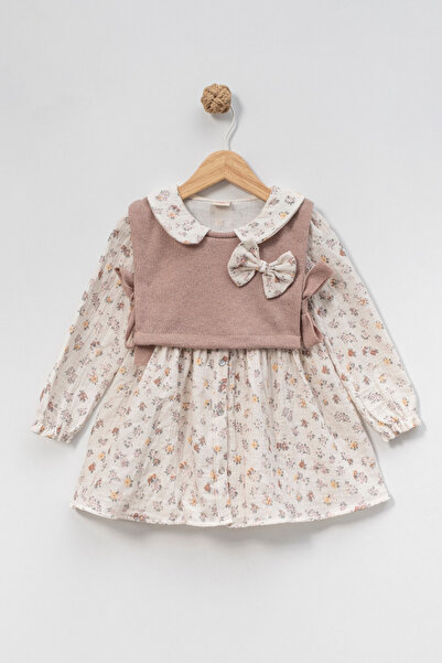 Magu Φόρεμα για κορίτσια με βαμβακερό σχέδιο λουλουδιών – Λεπτομέρεια από πλε...