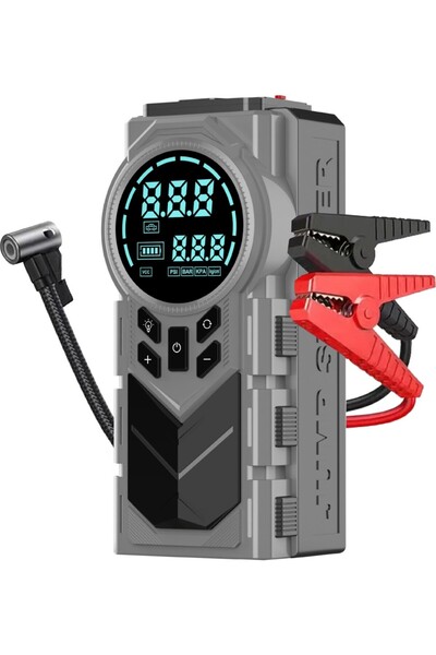Protonust Oto Araç Akü Takviye'li Kompresör 8000mah Dijital Ekranlı Lastik Şi...