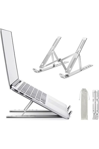 The Bros Portable Laptop Stand, Adjustable Aluminium Cooling Stand with Stora...