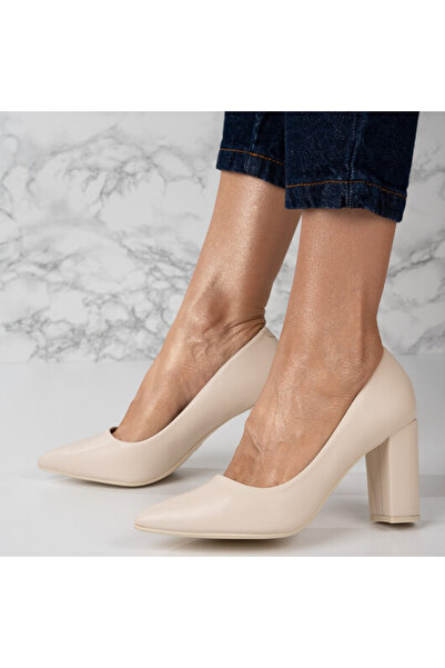 Sofia Store Women's shoes with square heel made of organic leather Ozai